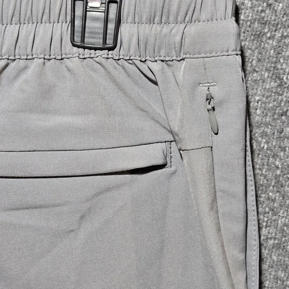 Banana Republic Mens 31x32 Slim Tapered Fit Drawstring Pants Performance Gray